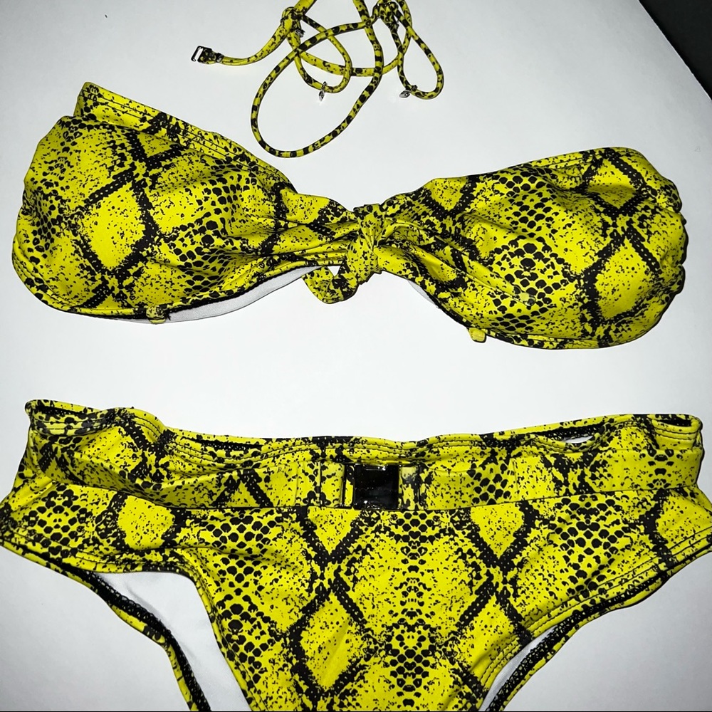 Yellow and black bikini size M